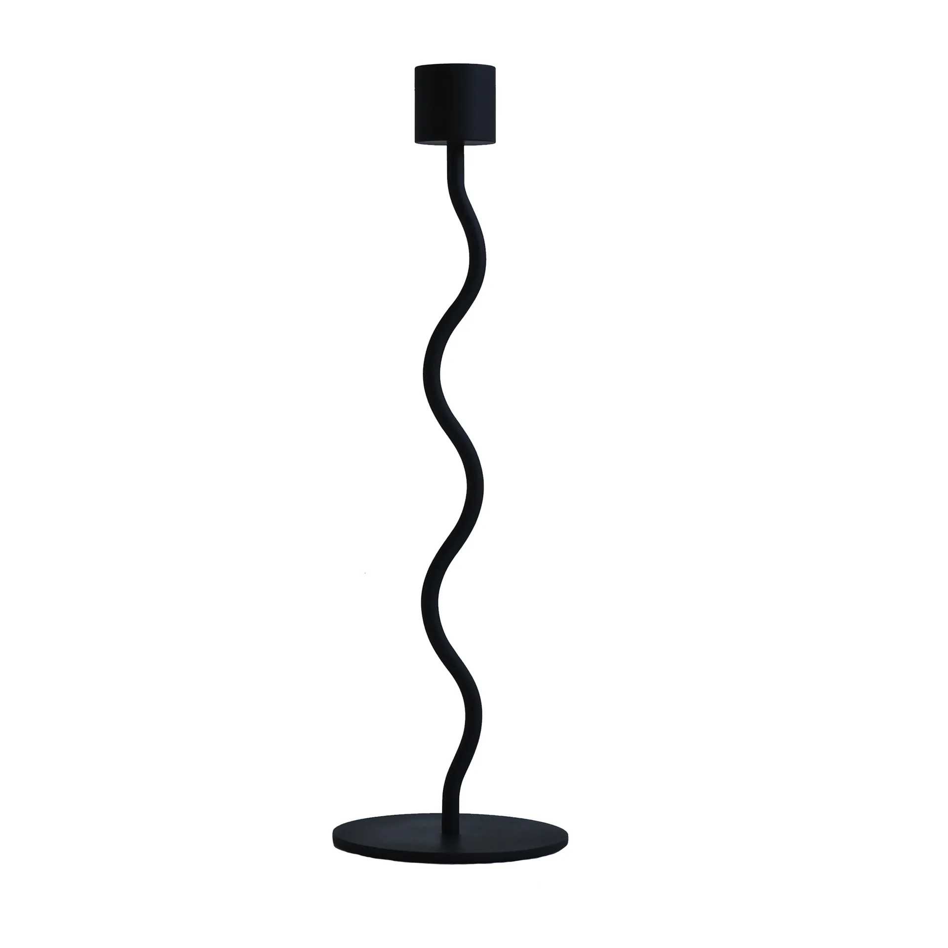 Curved Kerzenständer 26cm, Black Cooee Design