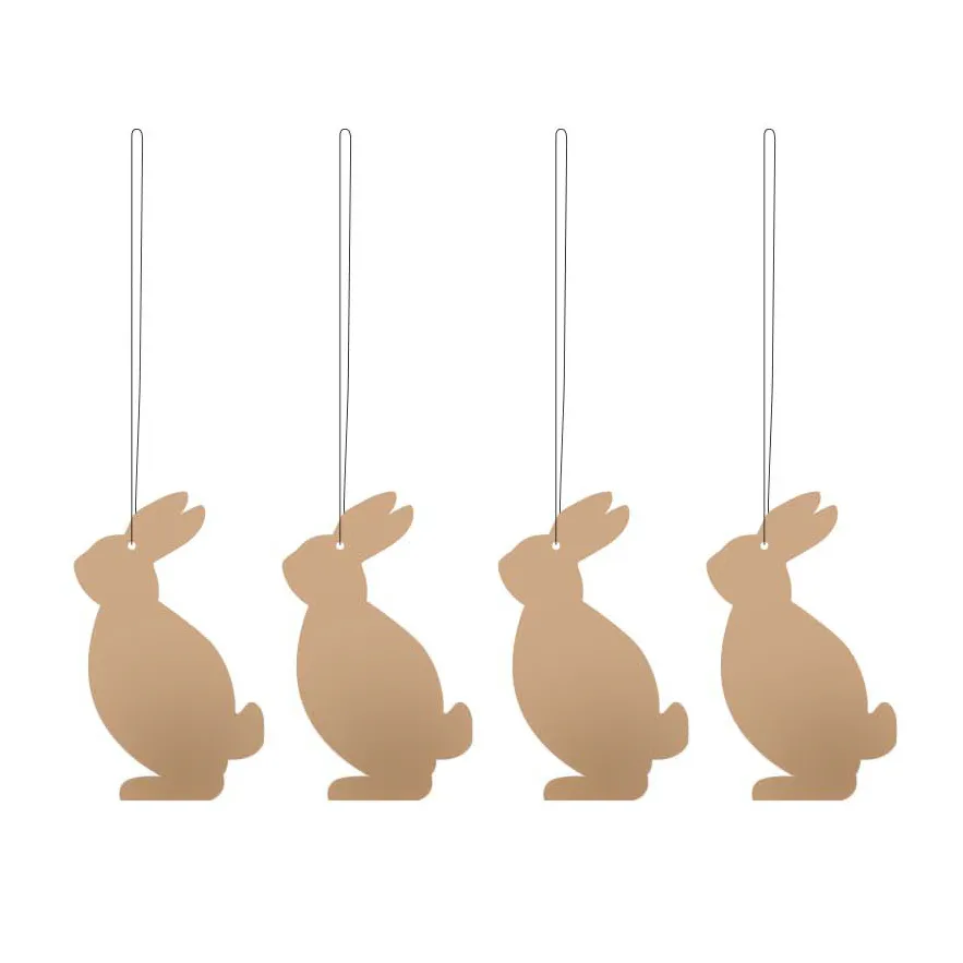 Easter Deco Hase Osteranhänger 4er Pack, Cafe au lait Cooee Design