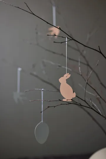 Easter Deco Hase Osteranhänger 4er Pack - Cafe au lait - Cooee Design