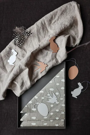 Easter Deco Hase Osteranhänger 4er Pack - White - Cooee Design