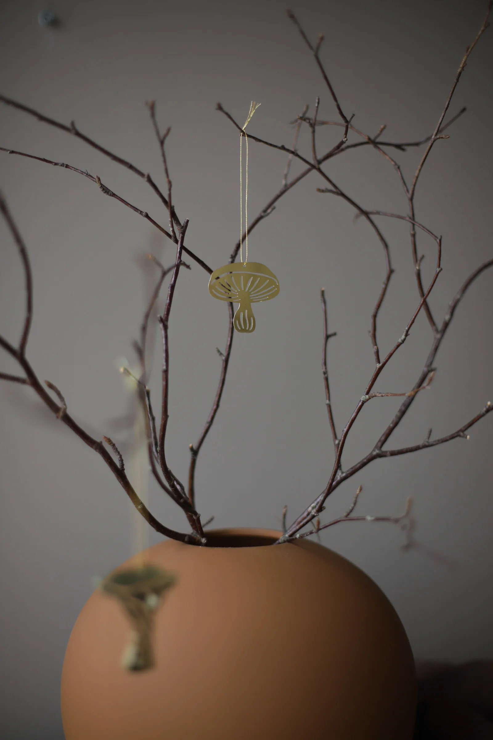 Fungi Dekoanhänger 4 Teile, Brass Cooee Design