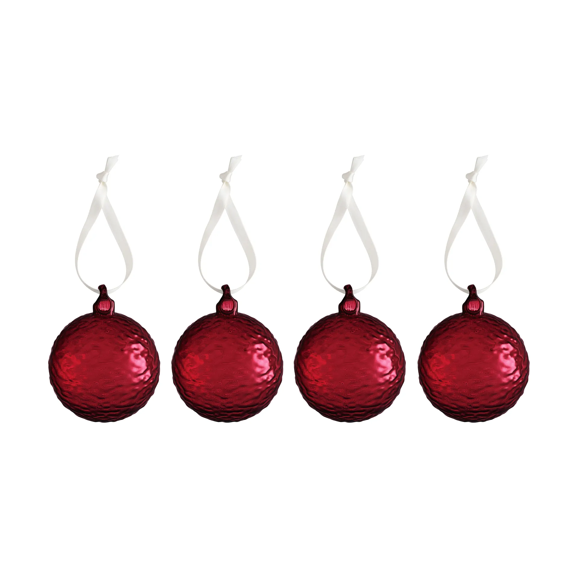 Gry Marble Weihnachtskugel Ø8 cm, Deep red Cooee Design