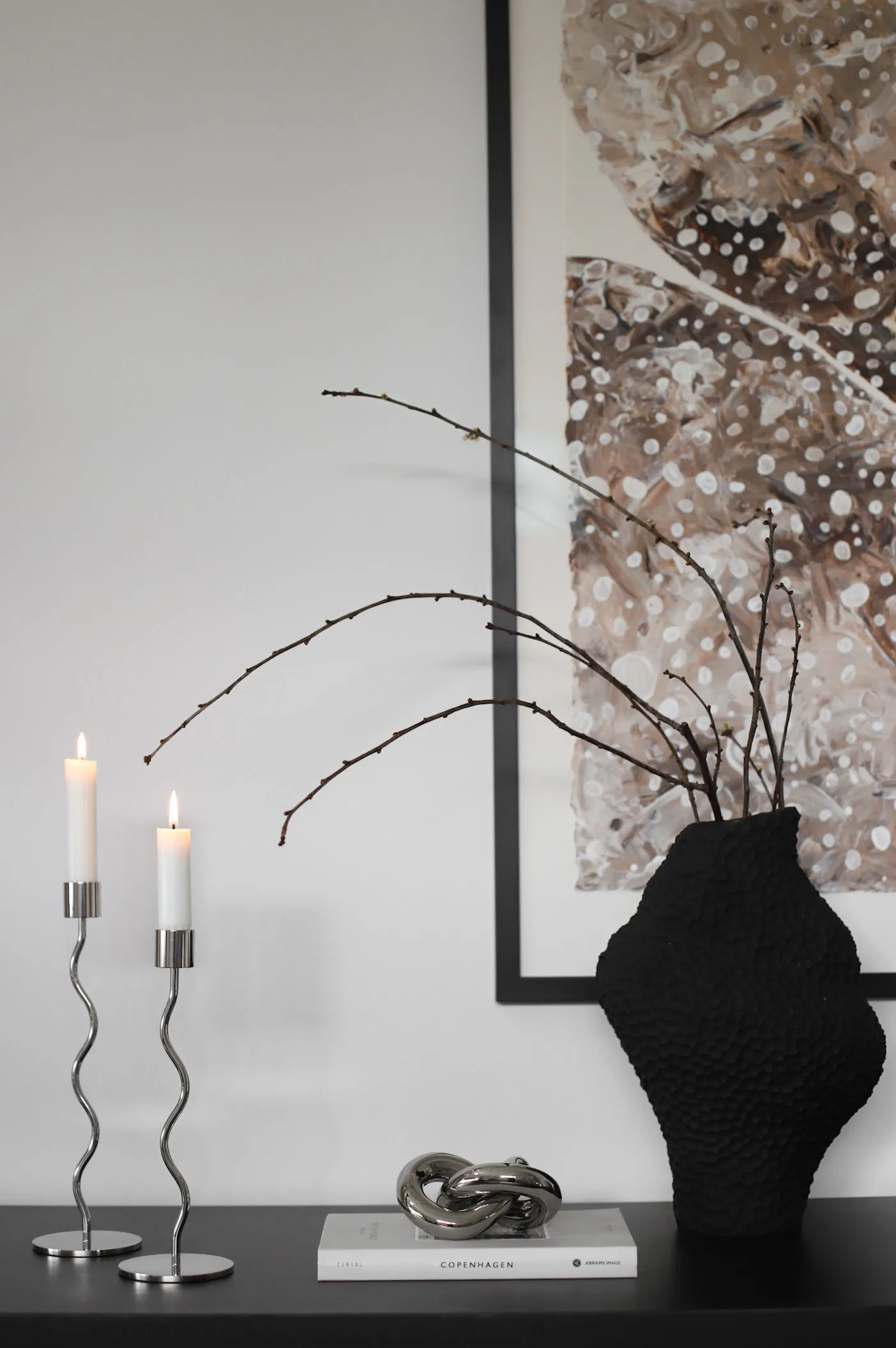 Knot Table small Dekoration, Light Silver Cooee Design