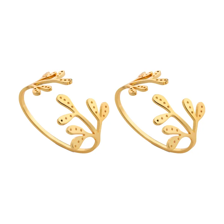 Mistletoe Serviettenring 2er-Pack - Brass - Cooee Design
