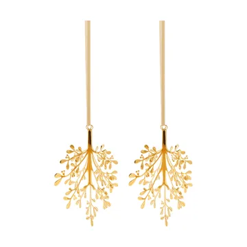 Mistletoe Weihnachtsanhänger 2-teilig - Messing 20 cm - Cooee Design