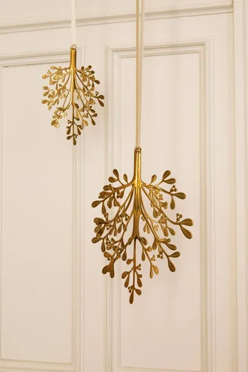 Mistletoe Weihnachtsanhänger 2-teilig - Messing 20 cm - Cooee Design