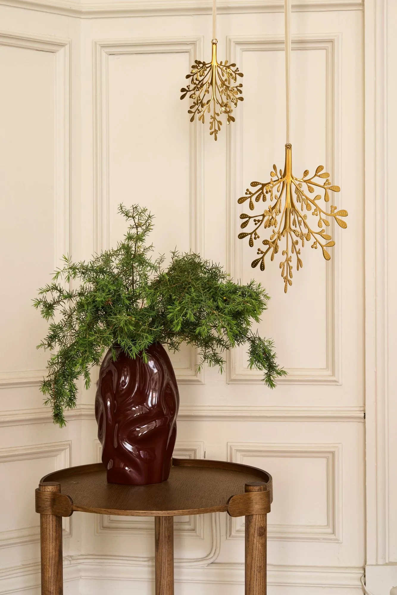Mistletoe Weihnachtsanhänger 2-teilig, Messing 20 cm Cooee Design
