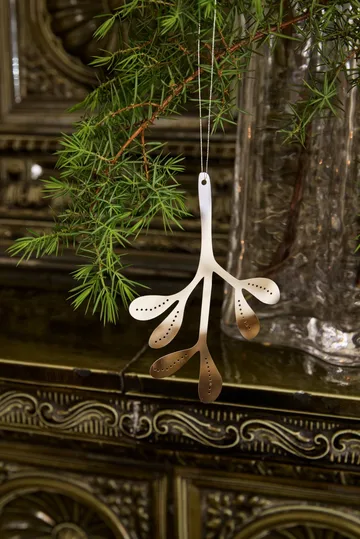 Mistletoe Weihnachtsanhänger 2-teilig - Rostfreier Stahl, 12 cm - Cooee Design