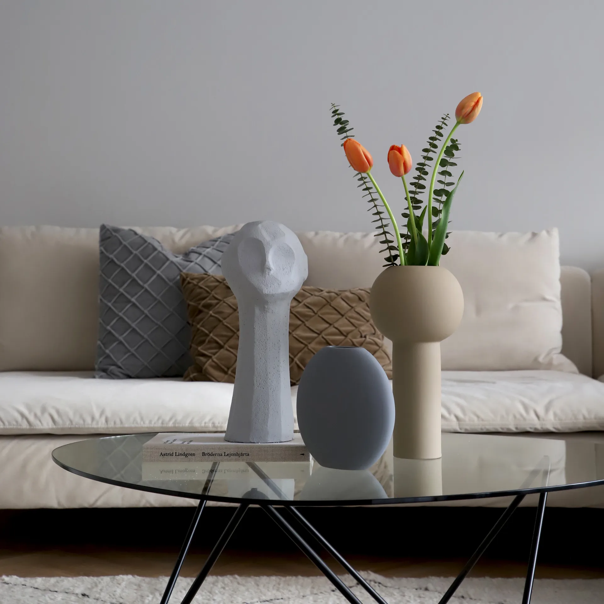 Pastille Vase 20cm, Grey Cooee Design