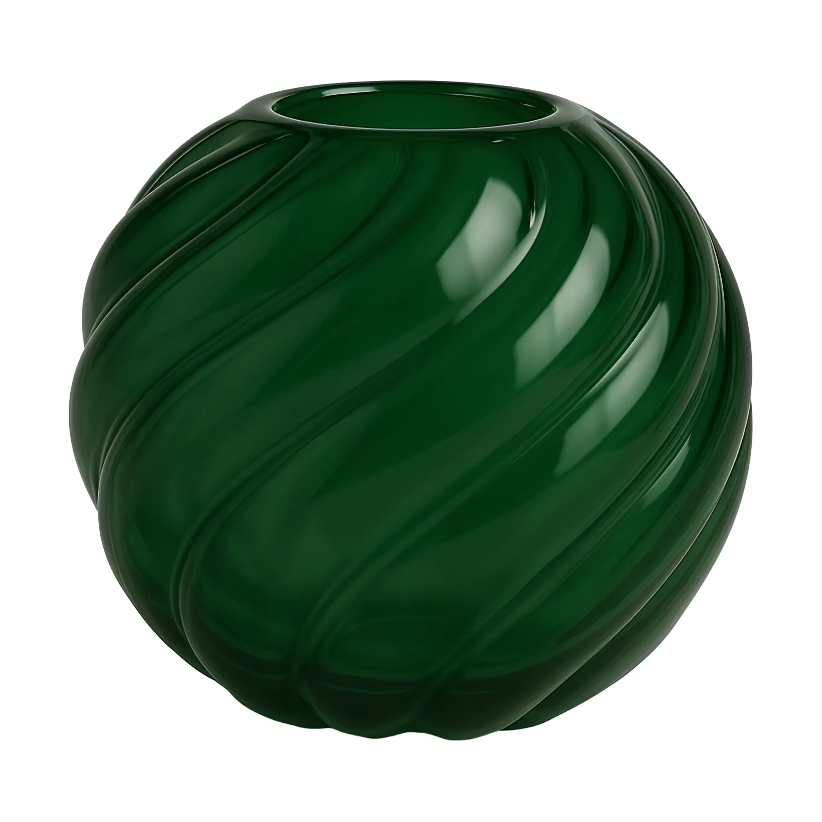 Twist Ball Vase Ø20x19 cm, Forest green Cooee Design