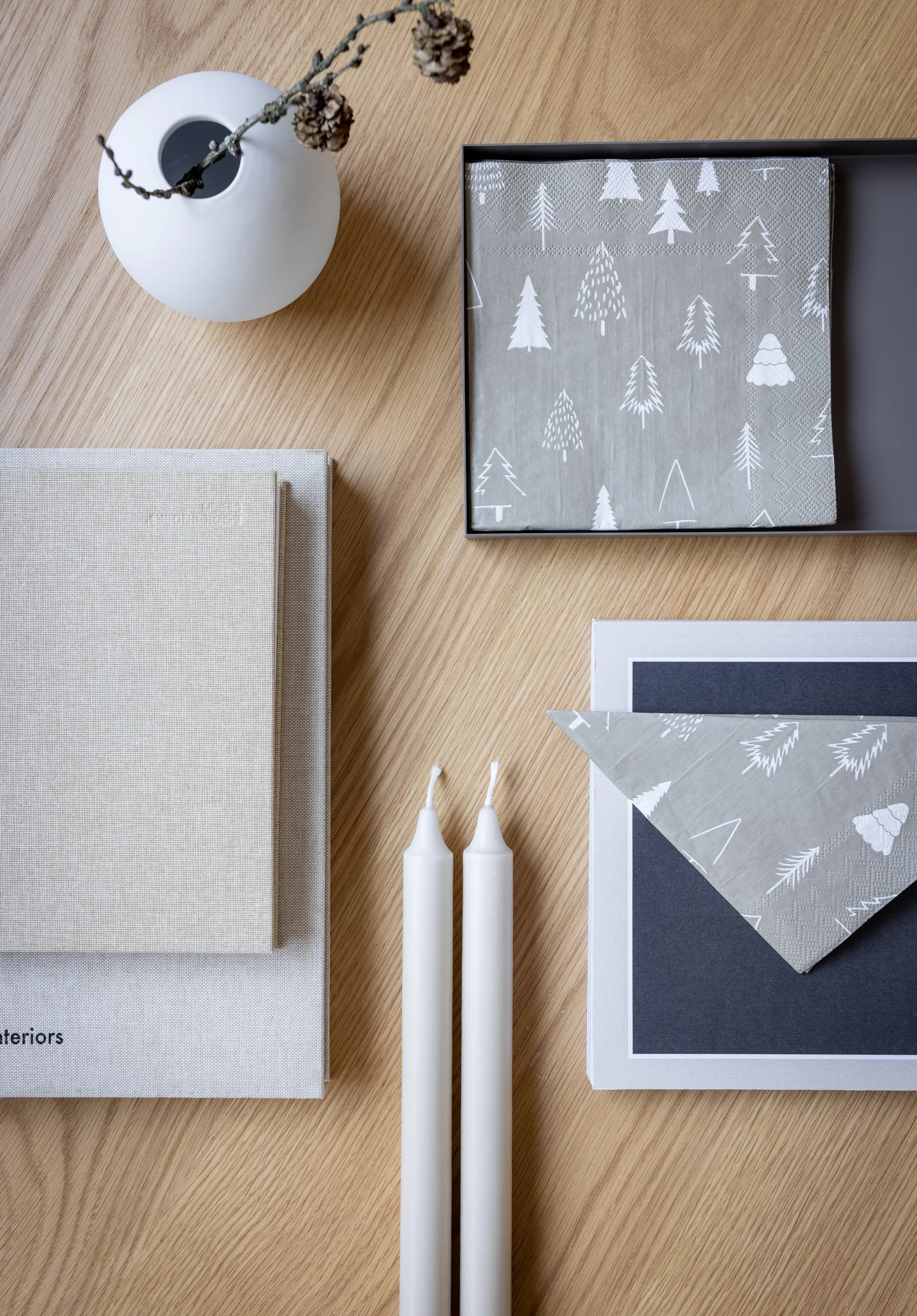 Woods Serviette 33 x 33cm 20er Pack, Sand-white Cooee Design