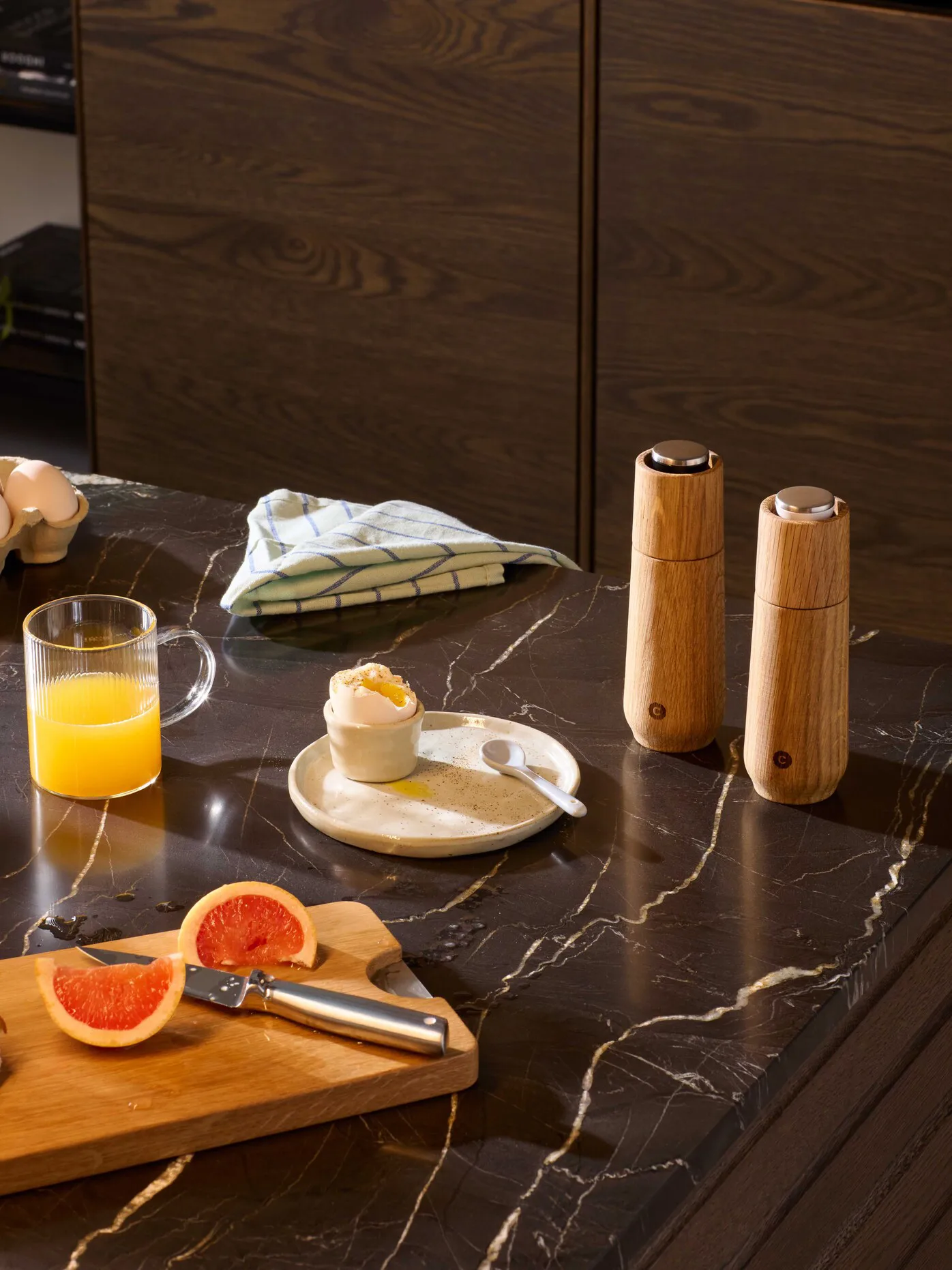 Champagne Salz- und Pfeffermühlenset, Natural, 2-teilig Crushgrind