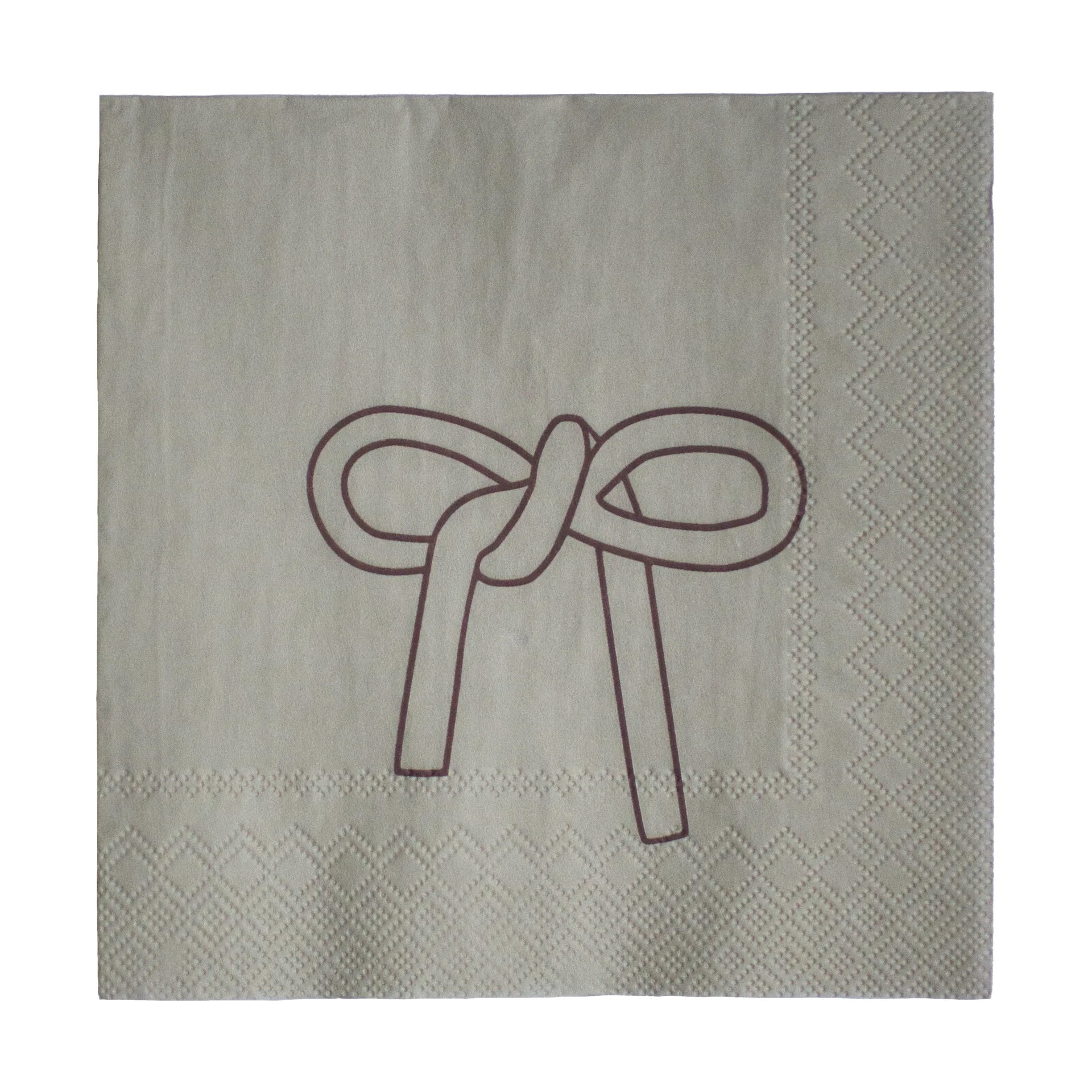 Bow Papierserviette 33x33 cm 20er Pack, Beige DBKD