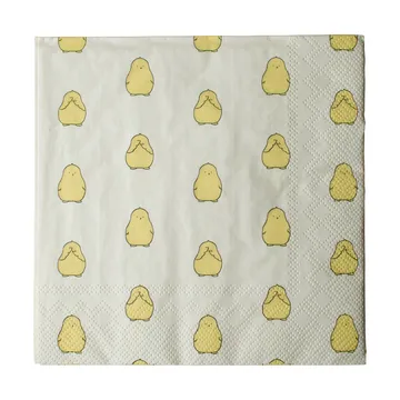 Chubby chicken Papierserviette 20-teilig - Yellow, 33x33 cm - DBKD
