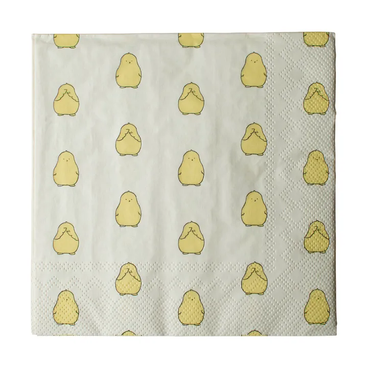 Chubby chicken Papierserviette 20-teilig - Yellow, 33x33 cm - DBKD