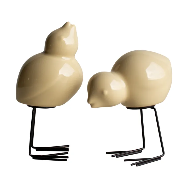 DBKD Swedish Birds Osterdekoration 2er Pack - Shiny yellow - DBKD