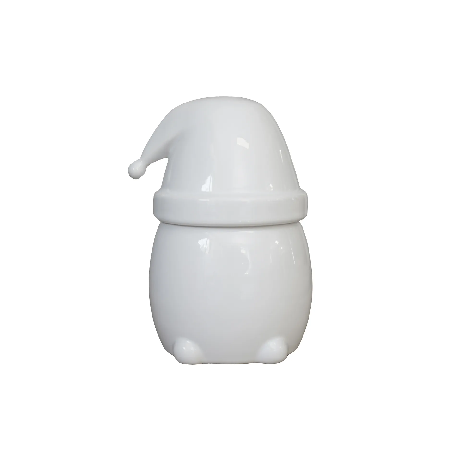 Eating Santa Schale mit Deckel klein, Shiny white DBKD