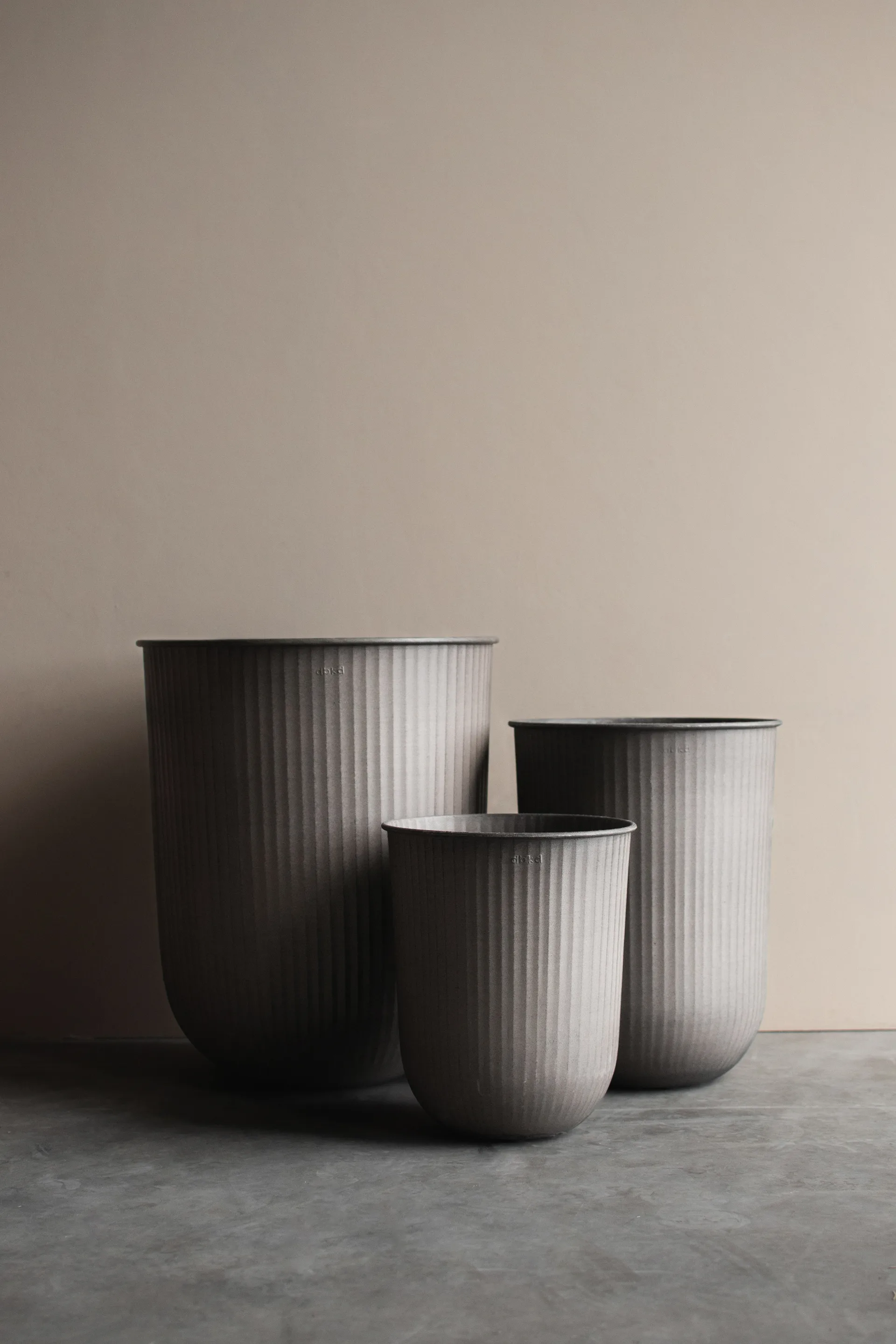 Out stripe Blumentopf 3er Pack, Beige DBKD