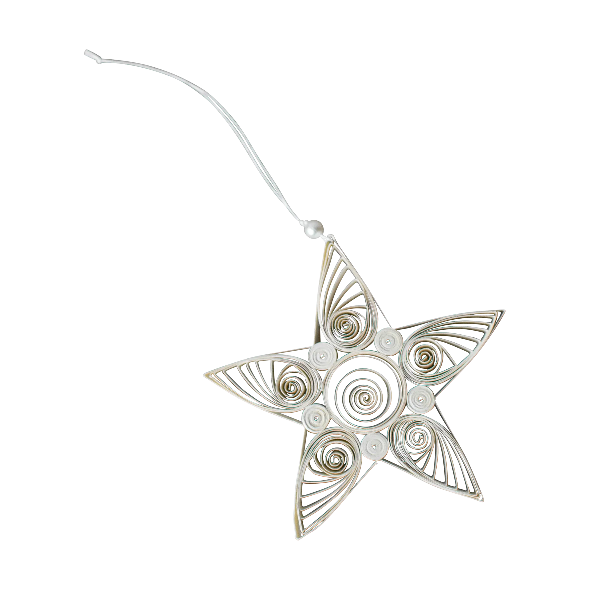 Paper star Weihnachtsanhänger 10,5 cm, White DBKD