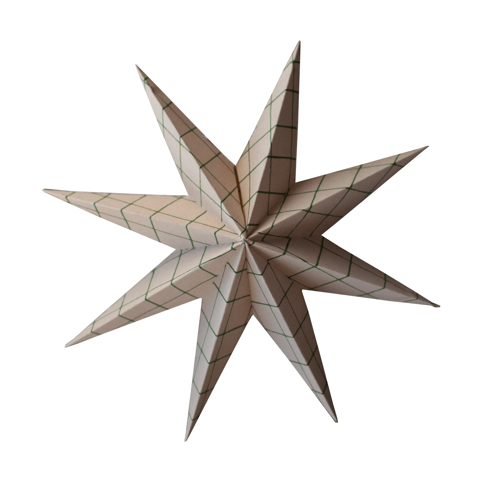 Papier-Winterstern Dekorationsanhänger, Square sand, large, Ø19 cm DBKD