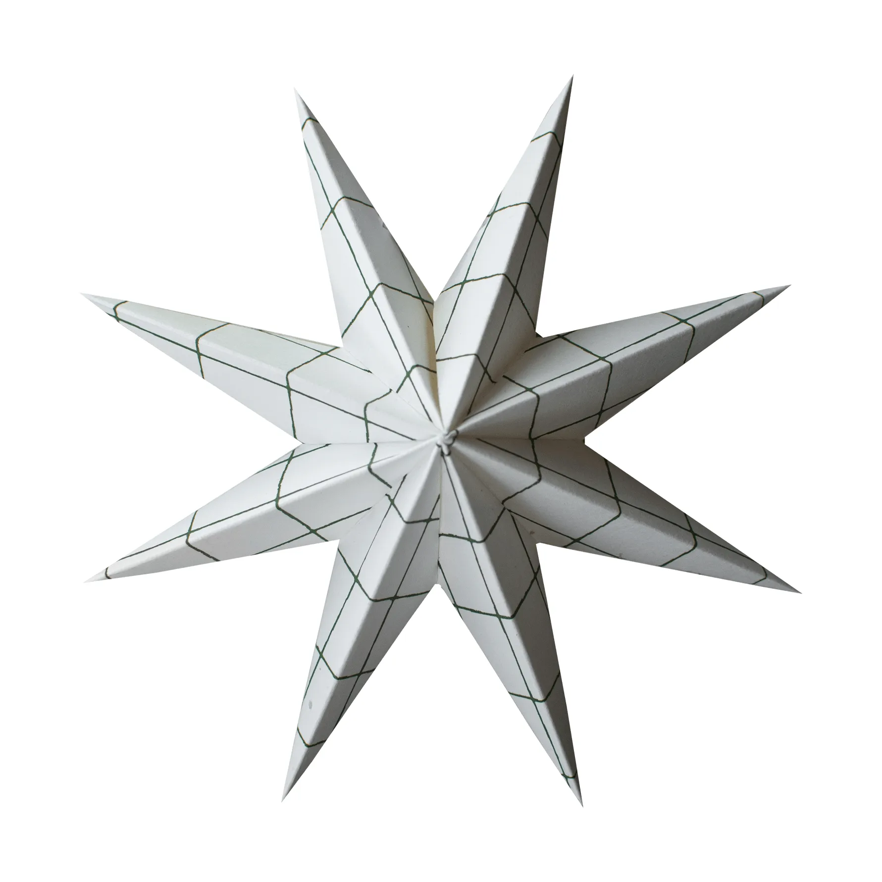 Papier-Winterstern Dekorationsanhänger, Square white, medium, Ø14 cm DBKD