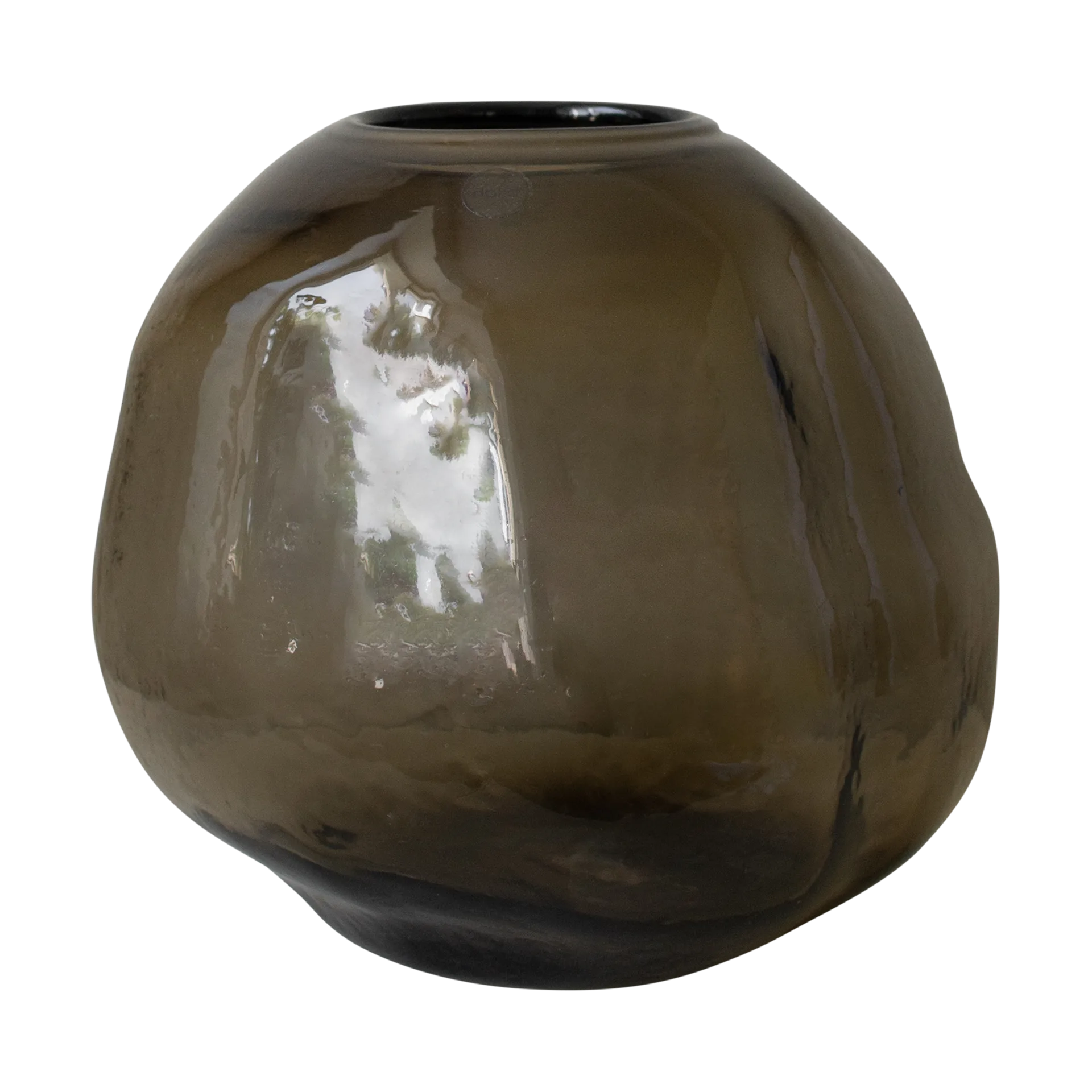 Pebble Vase, Braun, groß Ø28 cm DBKD