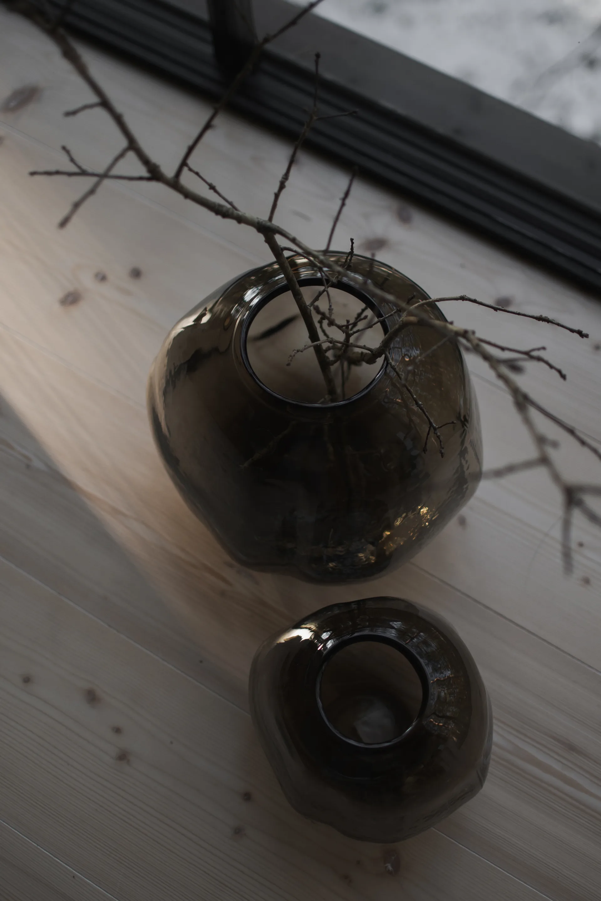 Pebble Vase, Braun, groß Ø28 cm DBKD