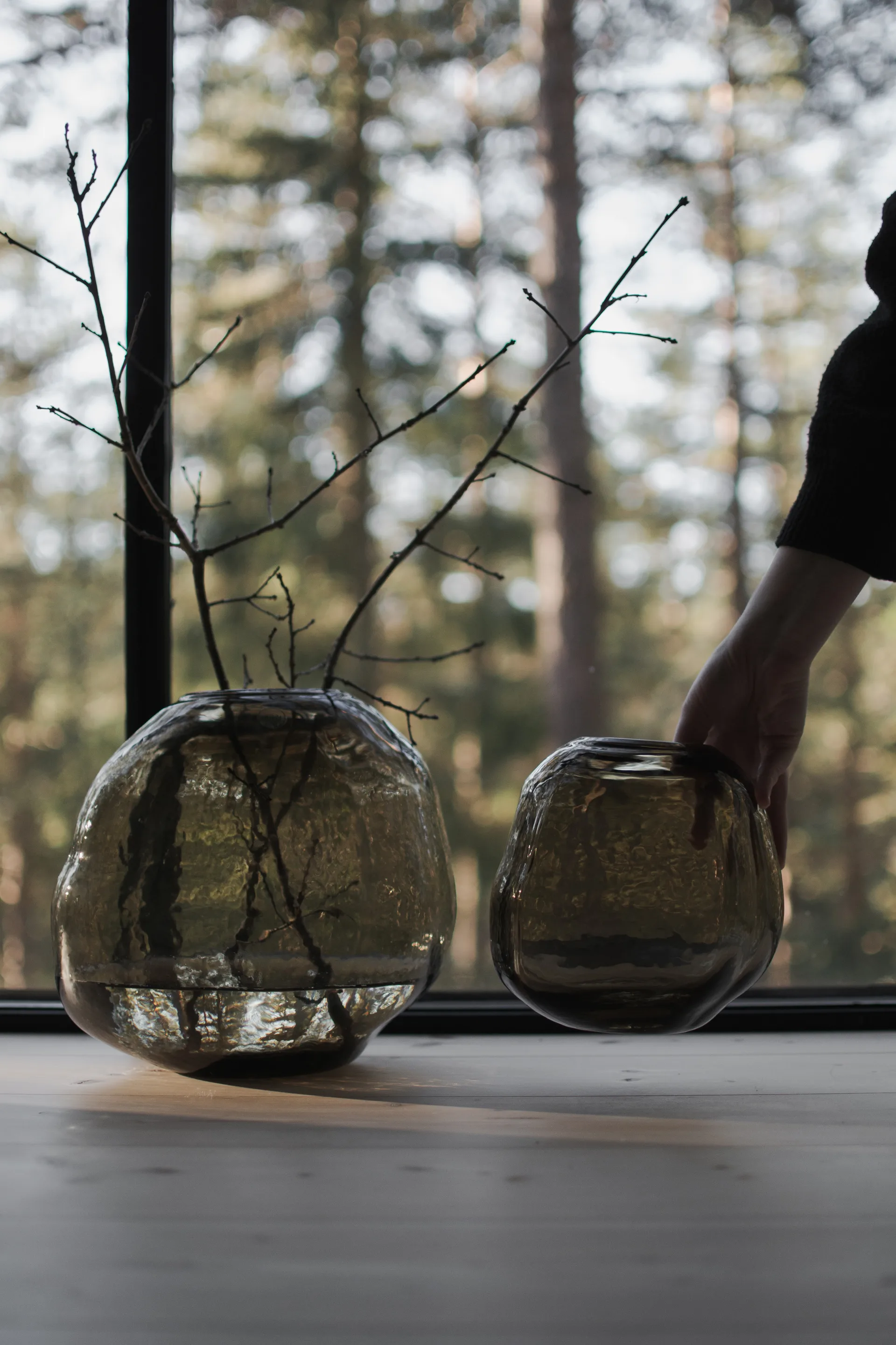Pebble Vase, Braun, klein Ø20 cm DBKD