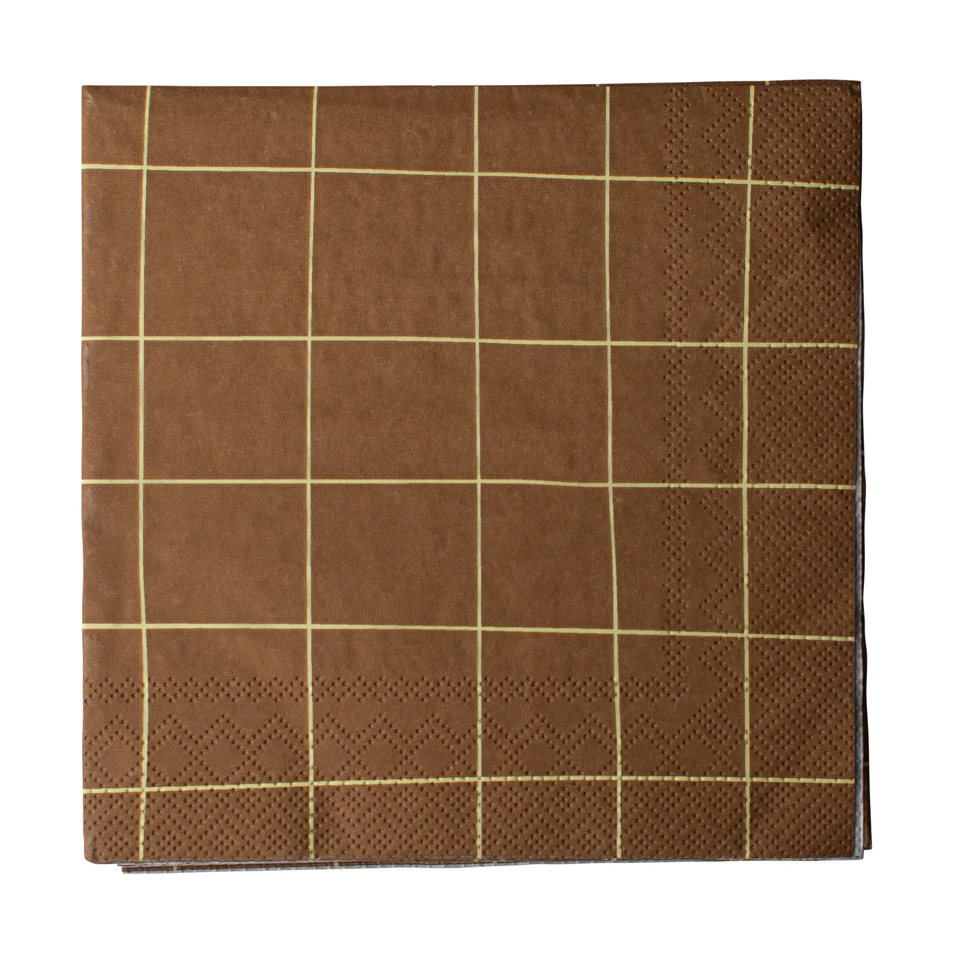 Square Papierserviette 33x33 cm 20er Pack, Brown DBKD