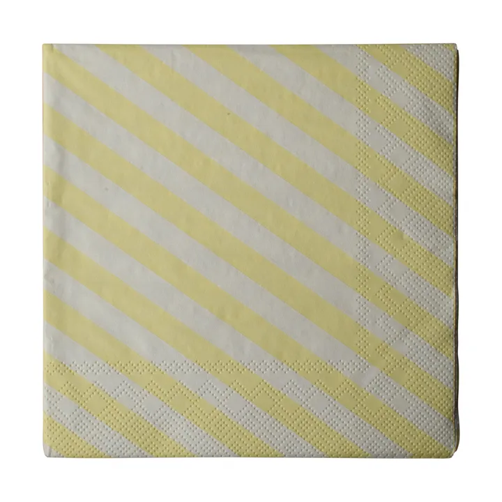 Stripe Papierserviette 33x33 cm 20er Pack - Creme - DBKD