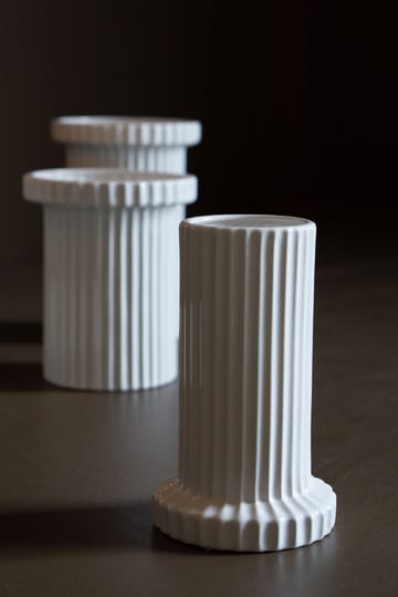 Stripe Vase 18cm - Shiny white - DBKD