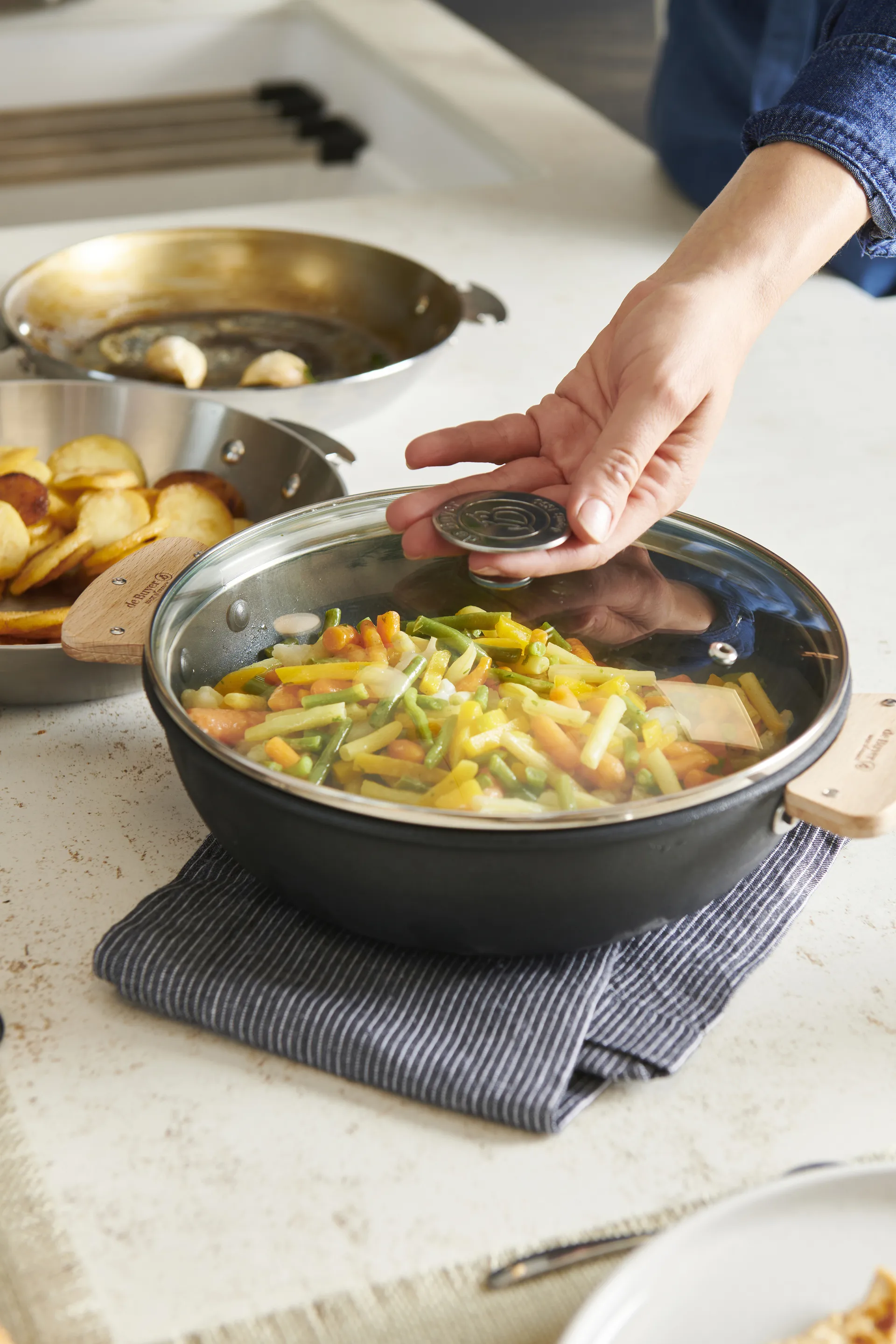 Alchimy Glasdeckel tiefer Ring, Ø16 cm De Buyer