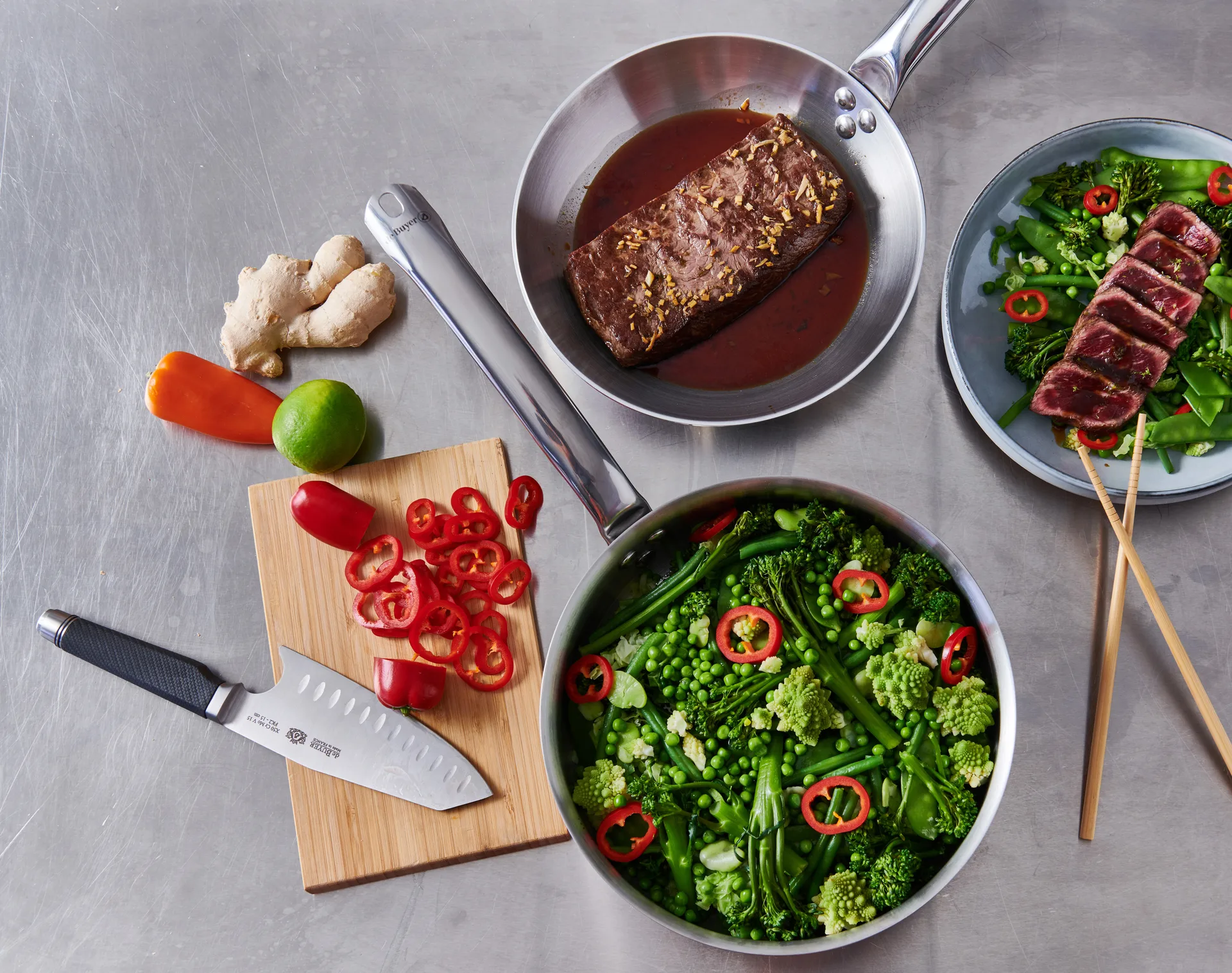 Alchimy Sautepfanne Edelstahl, Ø24 cm De Buyer