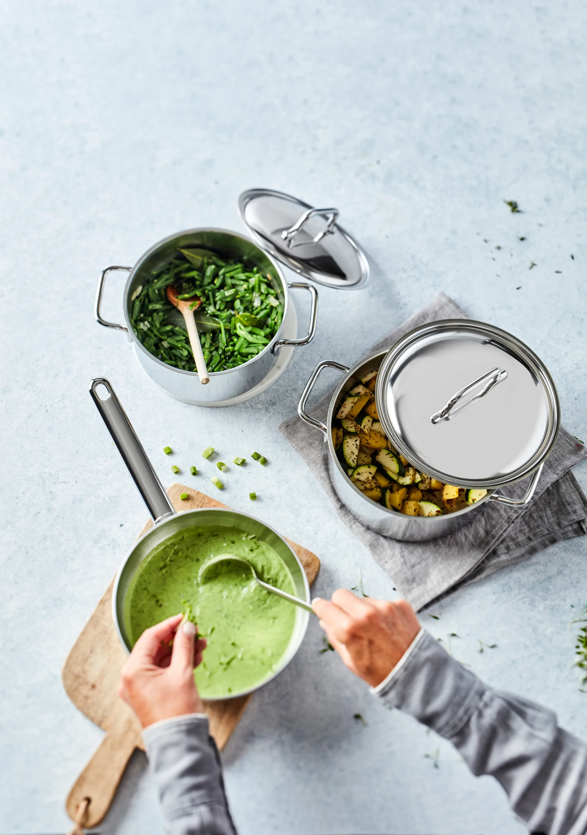 Demeyere Apollo 7 Kochtopf niedrig Edelstahl, 2,2 L Demeyere