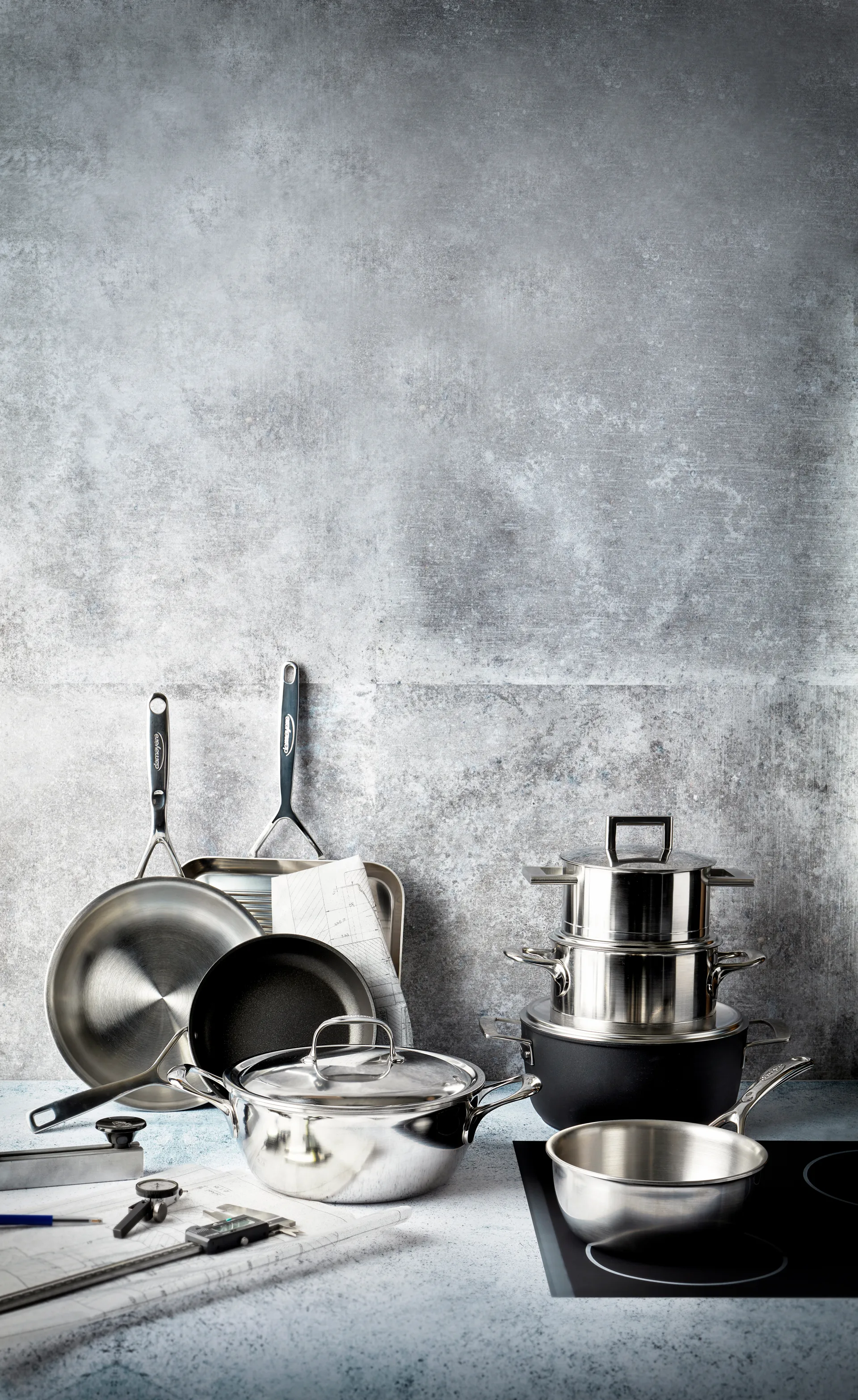 Demeyere Atlantis 7 Bratpfanne Edelstahl, 4,8 L Demeyere