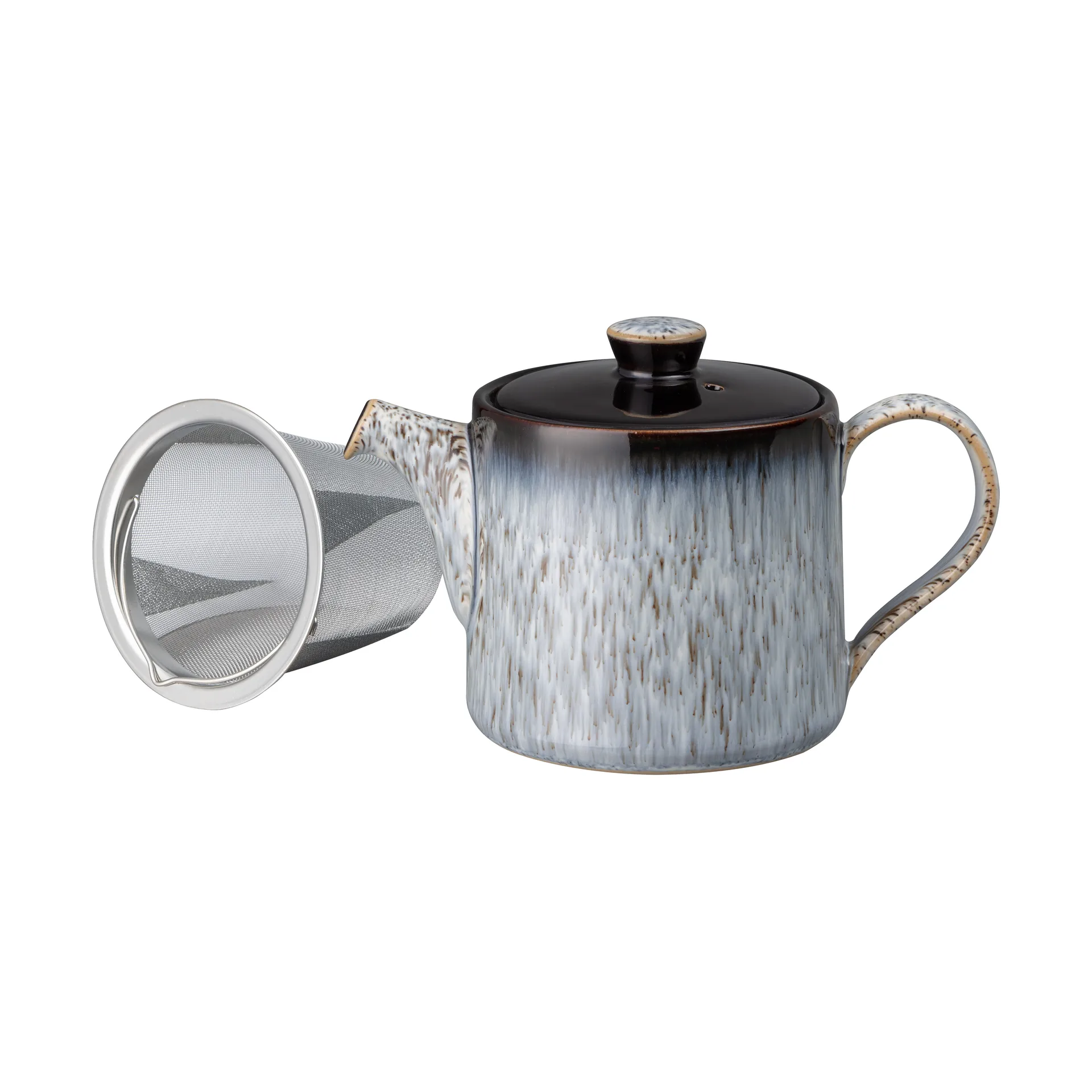 Halo brew Teekanne 0,44 l, Blau-grau-schwarz Denby