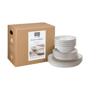 Kiln Coral Servierset - koralle-beige, 12-teilig - Denby