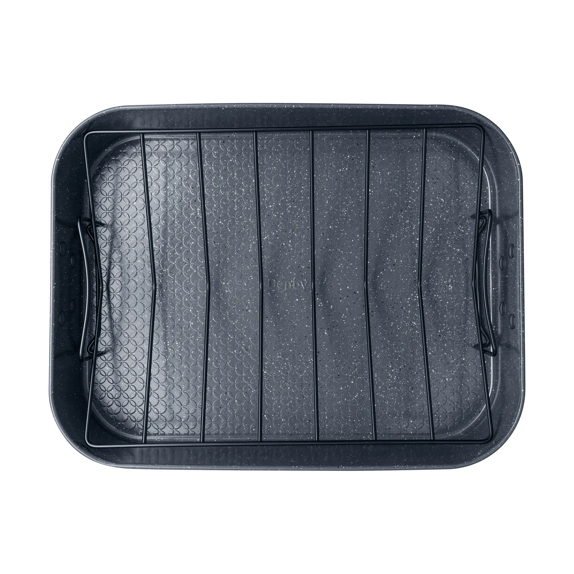 Quantanium Finish Auflaufform, Grau, mit Gitter, 41,6 × 31,8 cm Denby