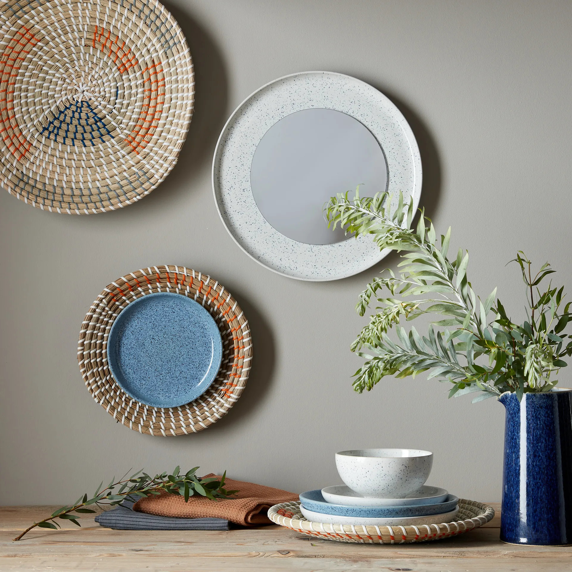 Studio Blue coupe Teller 21cm, Chalk Denby