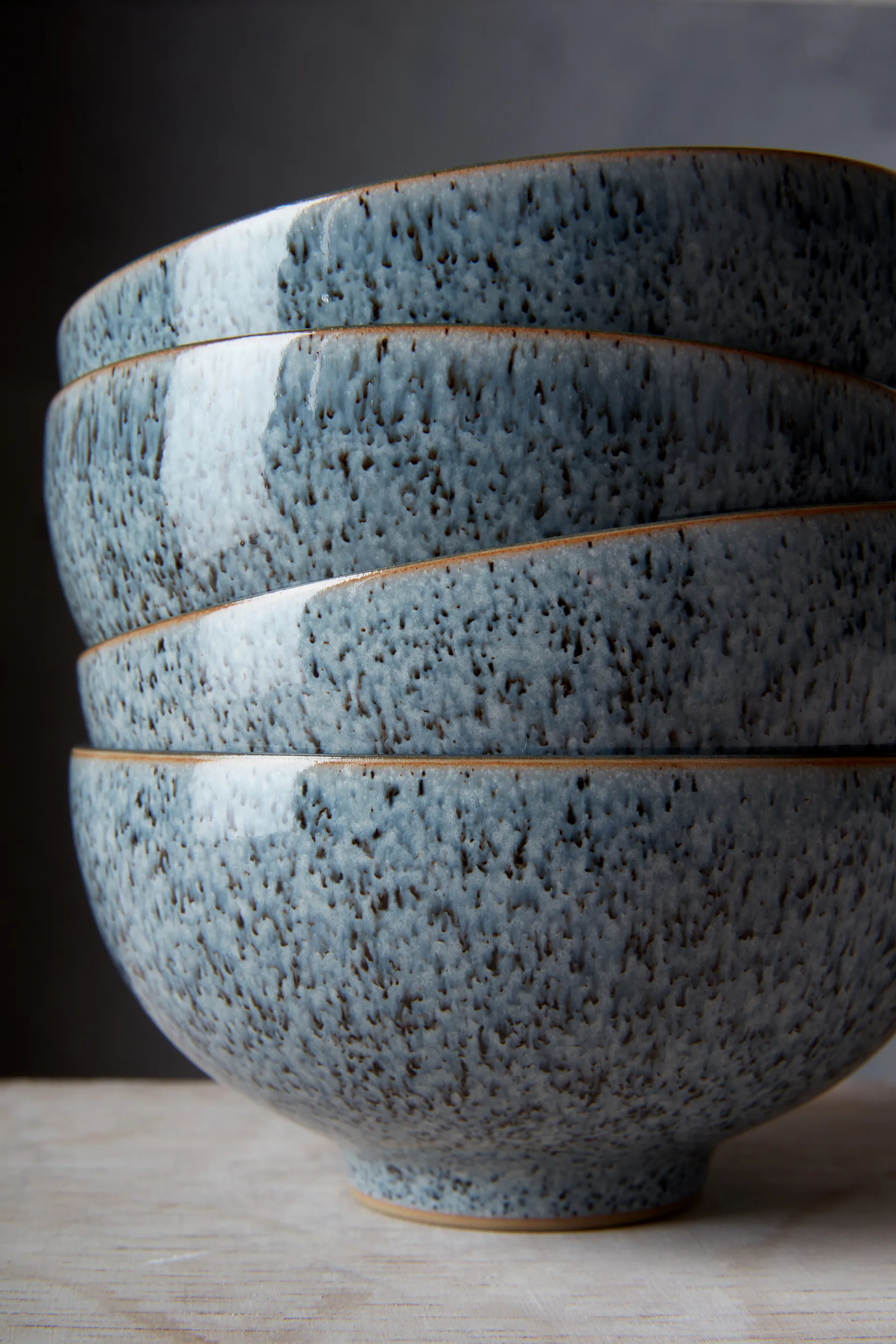 Studio Grey coupe Frühstücksschale 17cm 4er Pack, Granite Denby