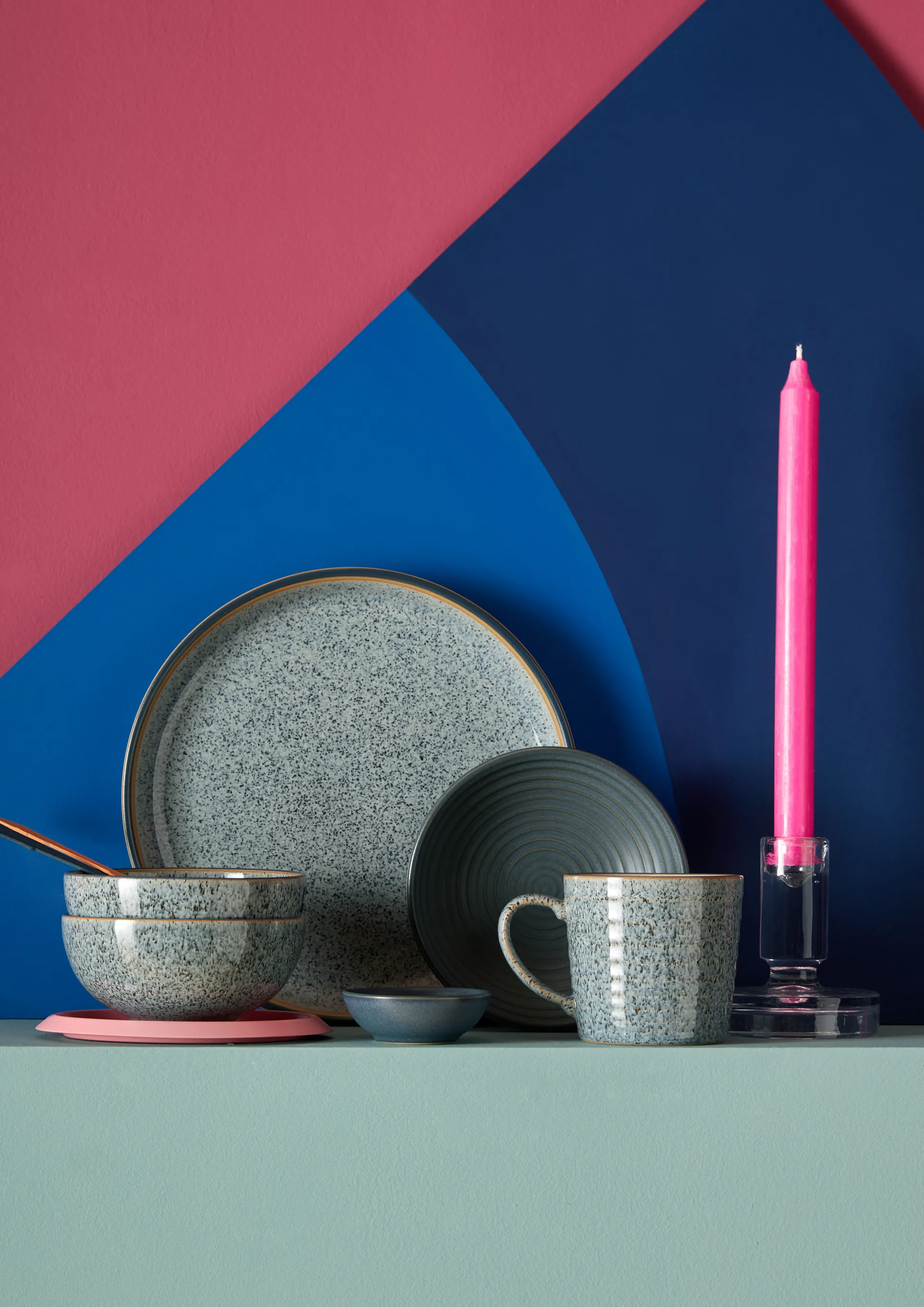 Studio Grey coupe Teller 26cm 4er Pack, Granite Denby