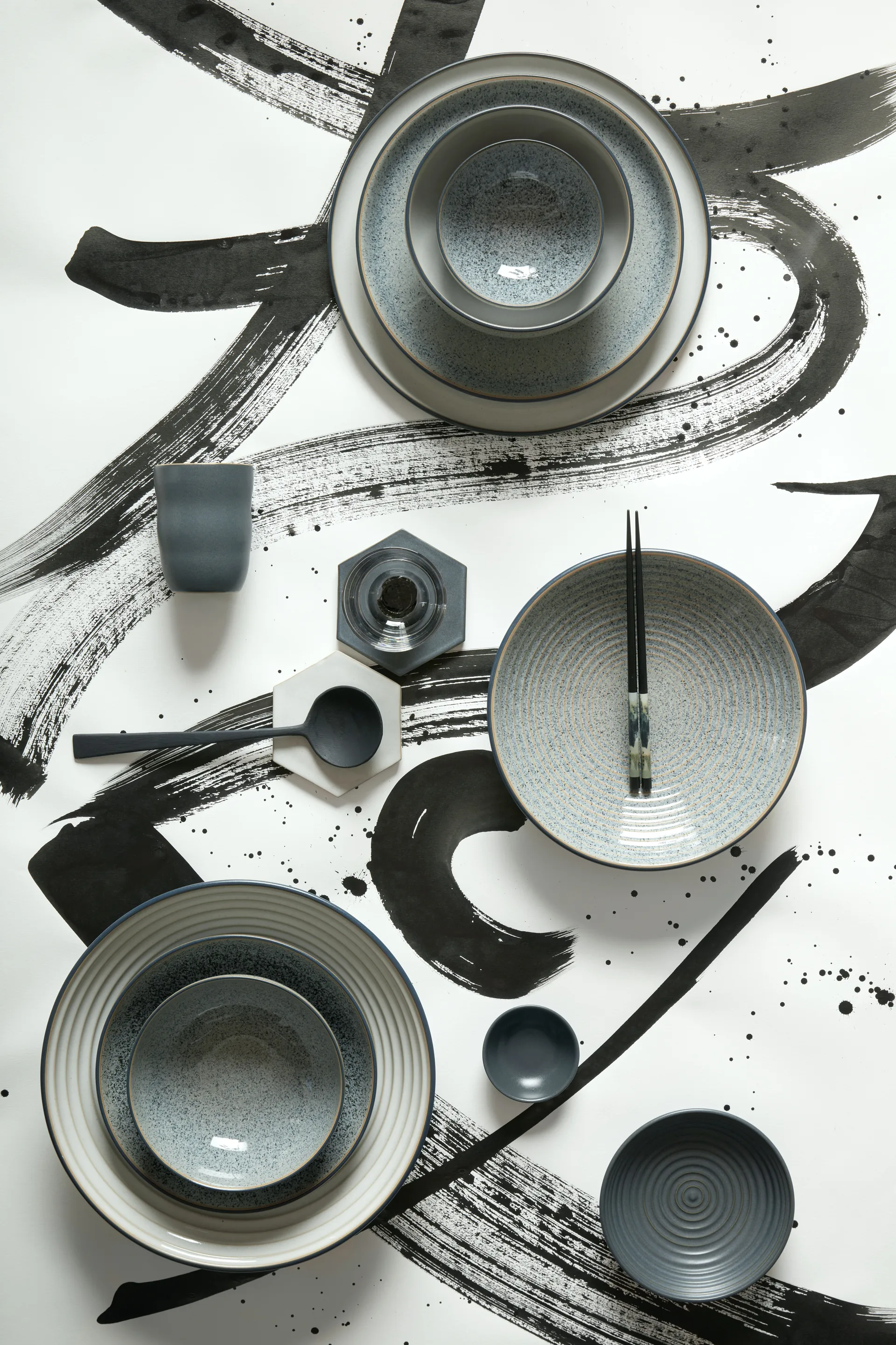 Studio Grey Schale geriffelt 25,5cm, Granite Denby