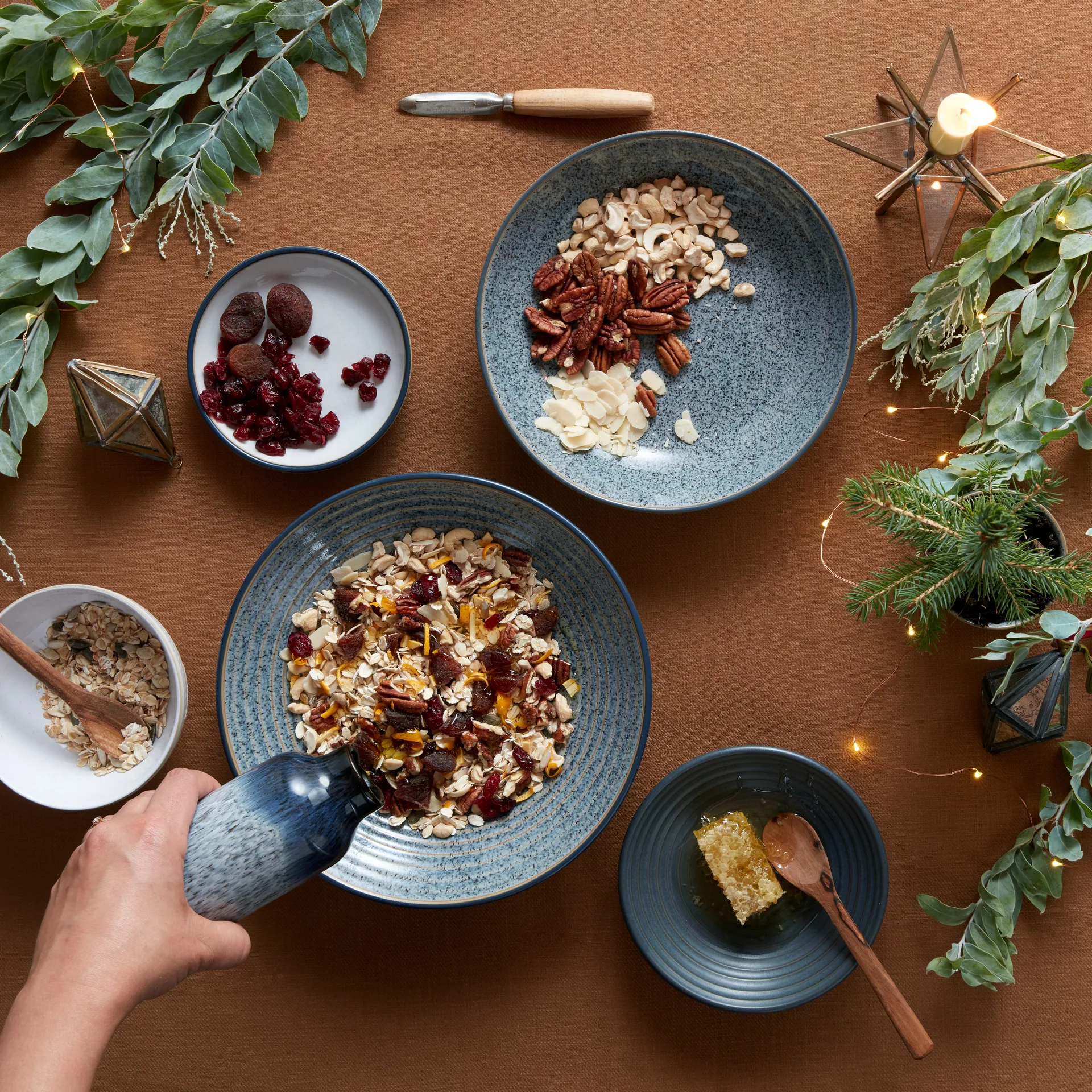 Studio Grey Schale geriffelt 25,5cm, Granite Denby