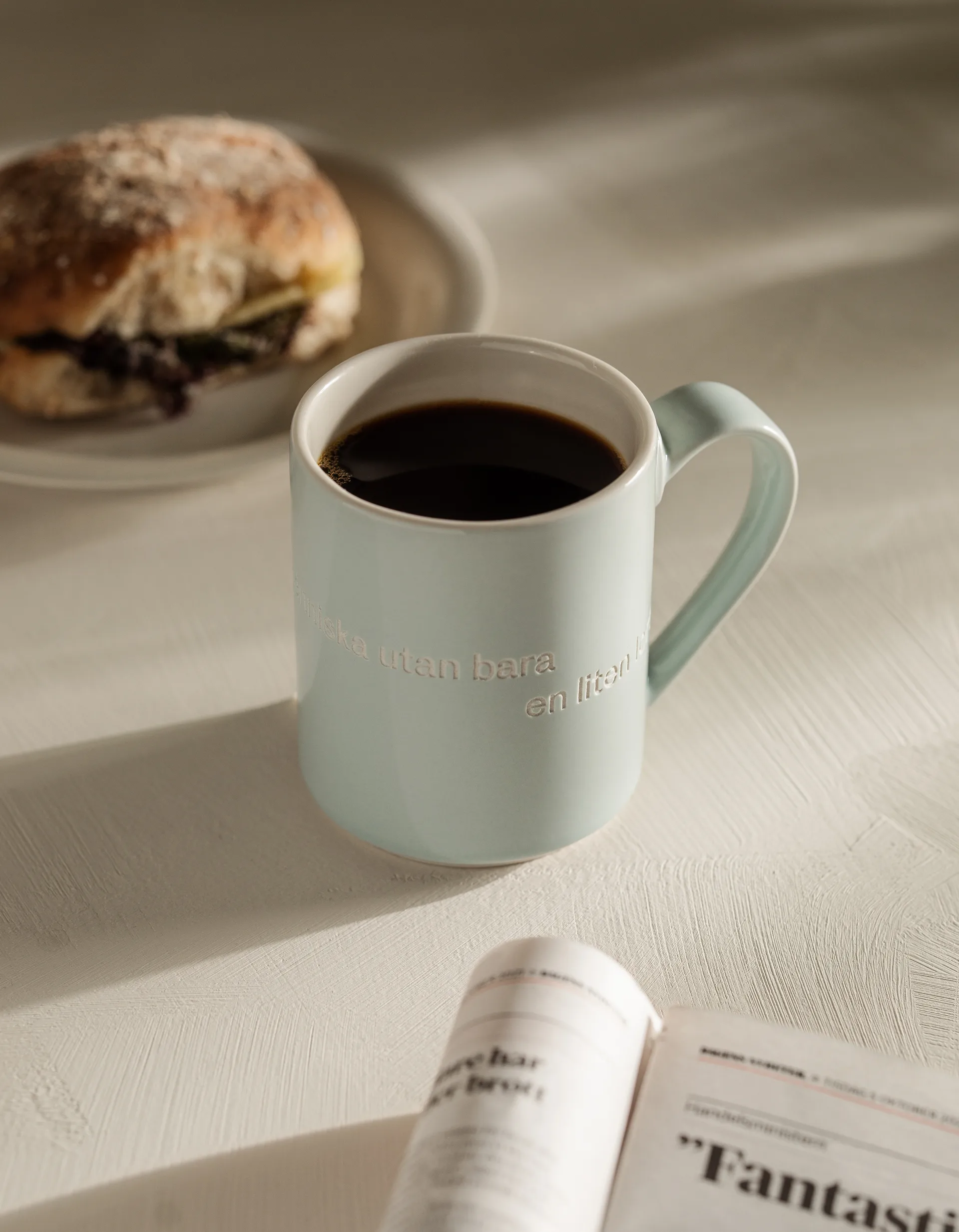 Astrid Lindgren Tasse, annars är man ingen människa, Schwedischer Text Design House Stockholm