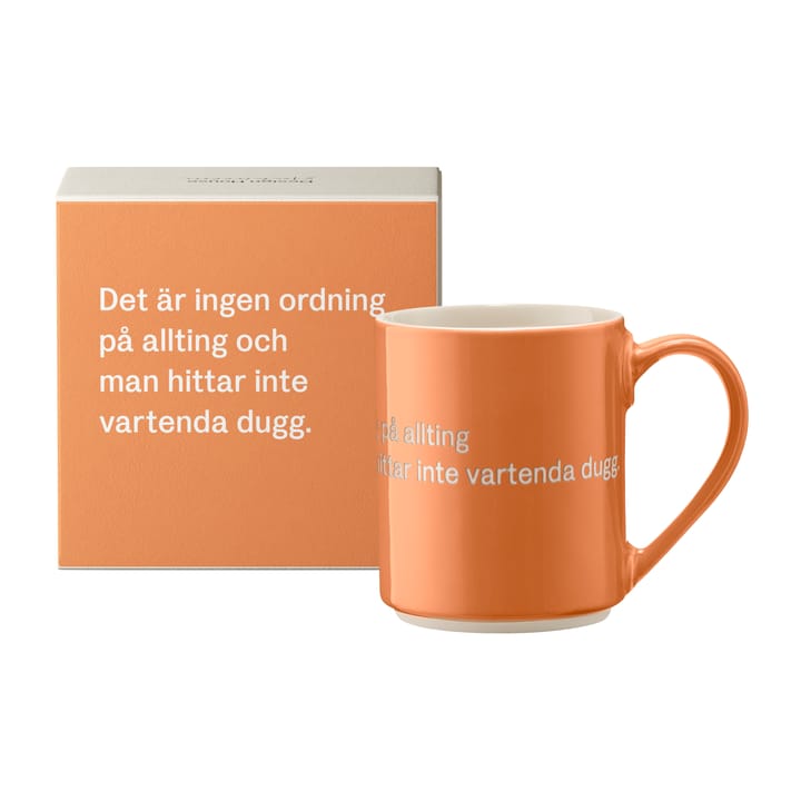 Astrid Lindgren Tasse, det är ingen ordning…, Schwedischer Text Design House Stockholm