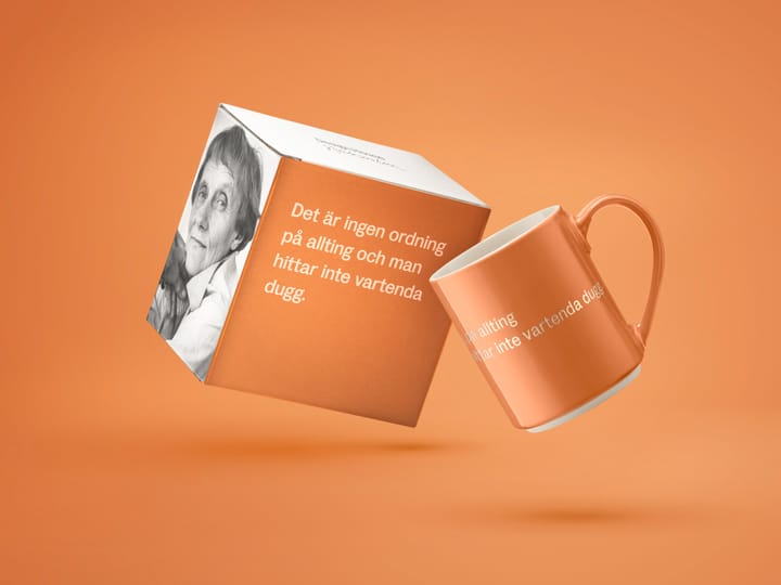 Astrid Lindgren Tasse, det är ingen ordning…, Schwedischer Text Design House Stockholm