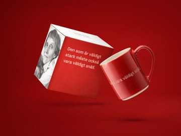 Astrid Lindgren Tasse, If you are very strong - Rot-schwedisch - Design House Stockholm