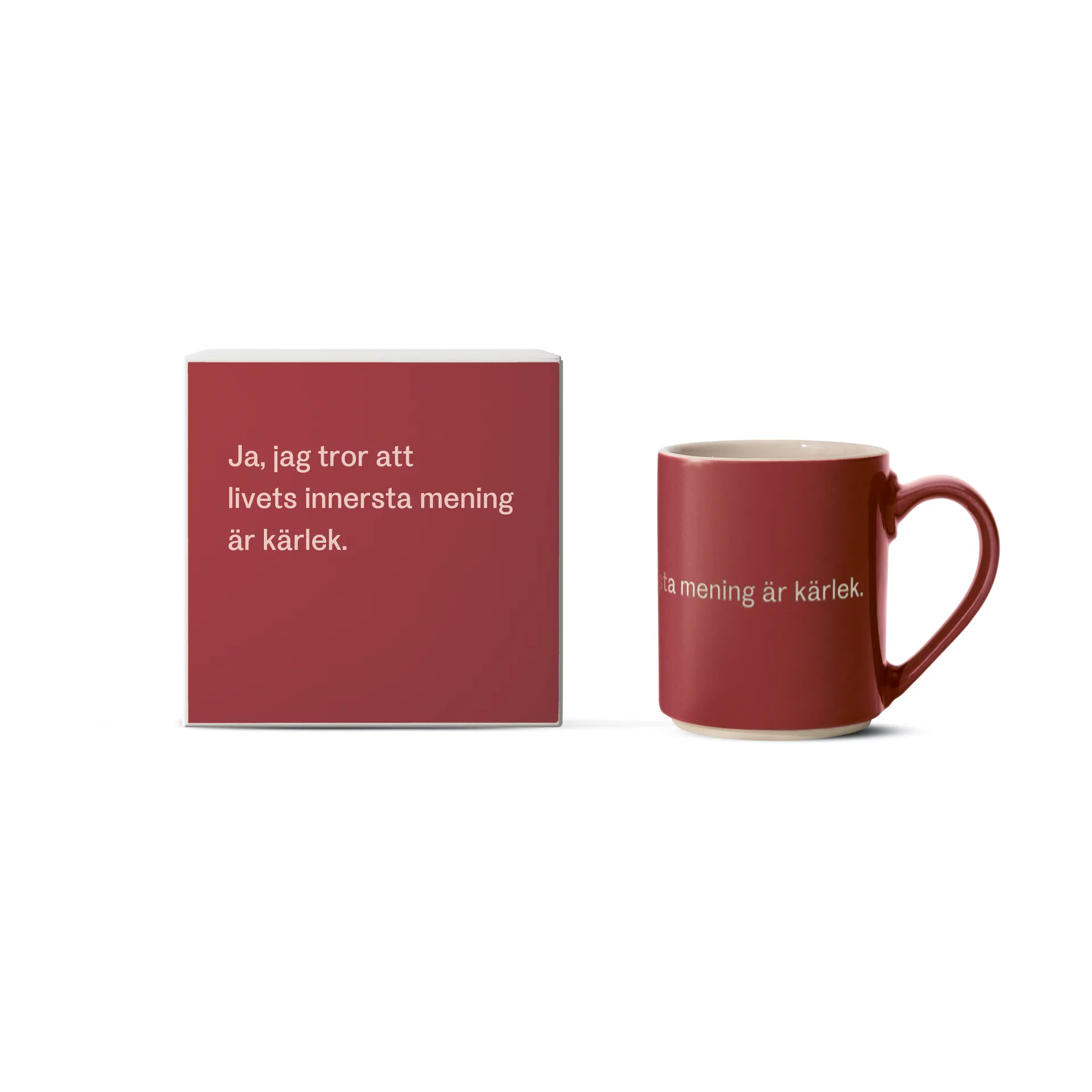 Astrid Lindgren Tasse, ja, jag tror att livets…, Schwedischer Text Design House Stockholm