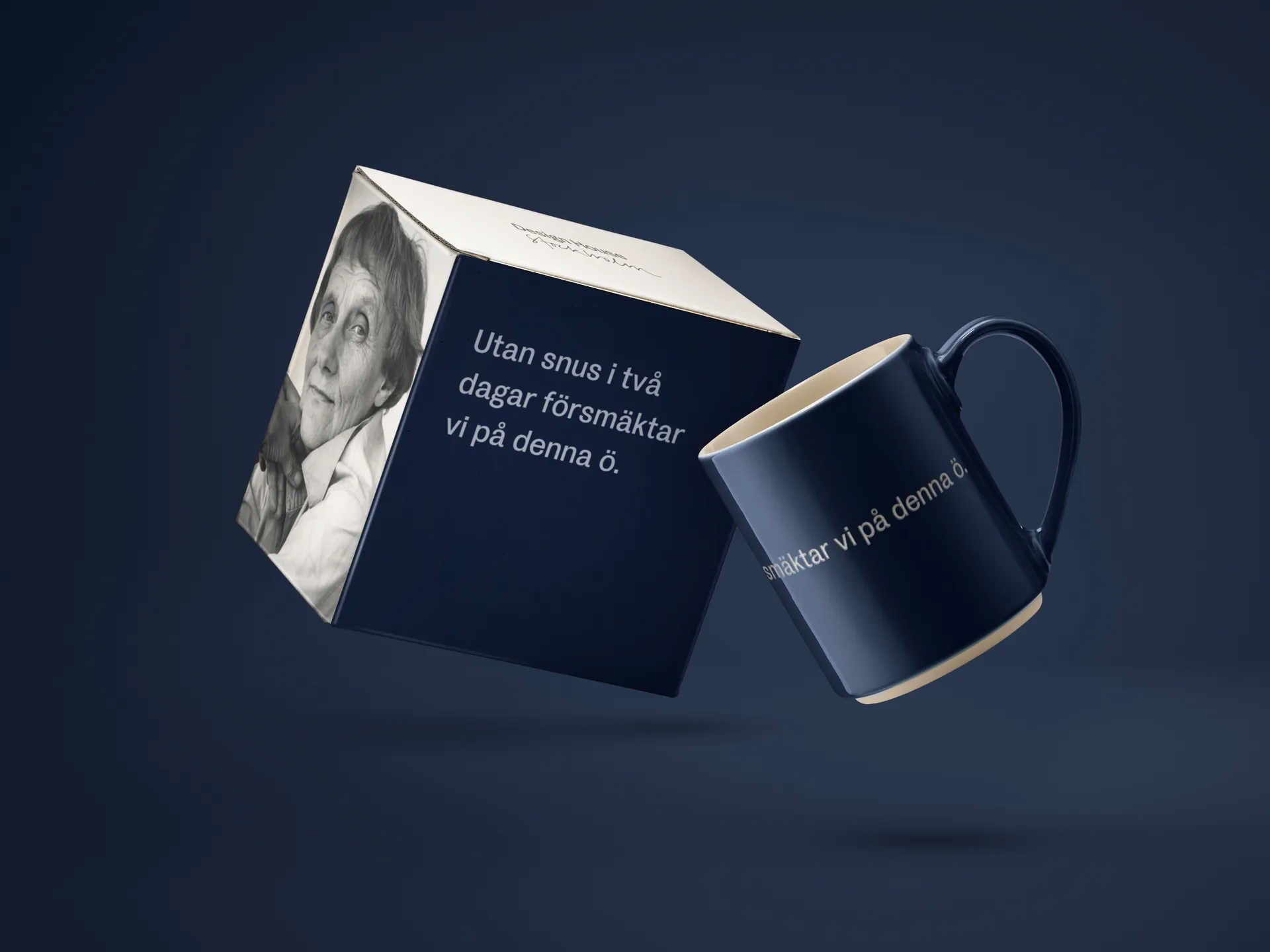 Astrid Lindgren Tasse, utan snus, Schwedischer Text Design House Stockholm