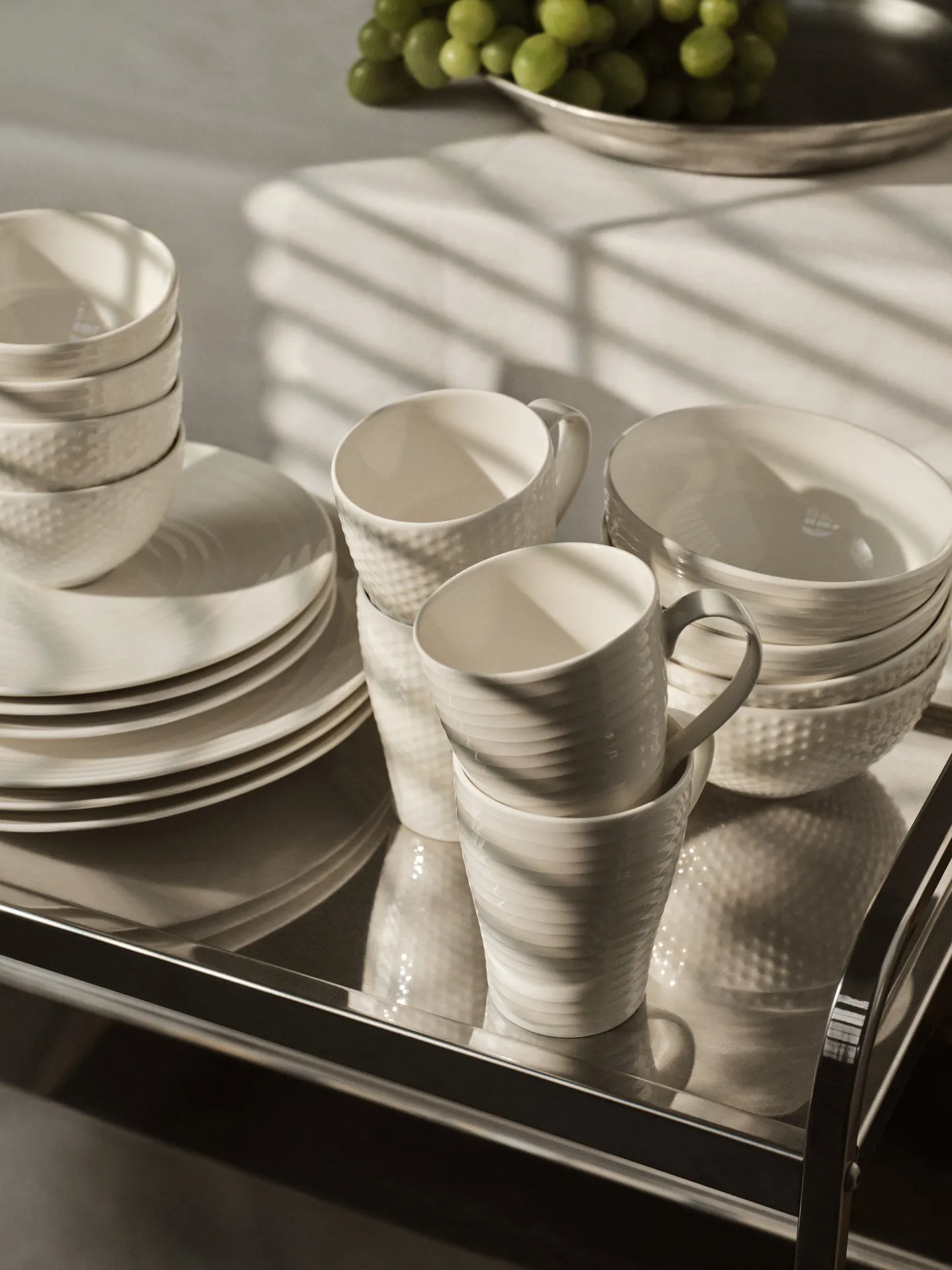 Blond Tasse, Weiß, gepunktet Design House Stockholm